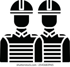 Ícone Detalhado de Ilustração de Vetor da Equipe de Bombeiros