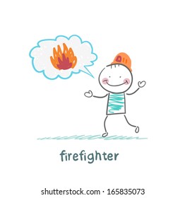firefighter thinks about fire