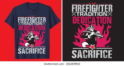La tradición del bombero sacrifica el diseño de camisetas vectorial