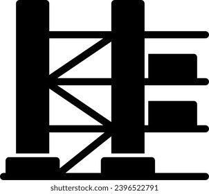 Firefighter Training Tower Glyph Icon Vector Design