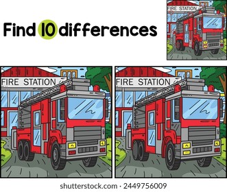 Firefighter Truck Find The Differences