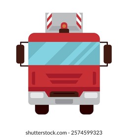 firefighter truck vehicle isolated design