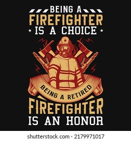 Firefighter tshirt design fire debt 