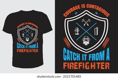 Firefighter T-Shirt Design and Graphic