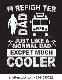 FIREFIGHTER T-SHIRT DESIGN, USE COMMERCIALLY, VECTOR T-SHIRT DESIGN