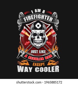 Firefighter T-shirt design vector design 