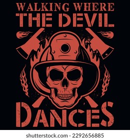 Firefighter tshirt design vector design 