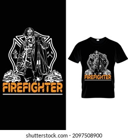FIREFIGHTER T-SHIRT DESIGN.Fireman Tee, Fire Department Shirt, Gift For Fireman, Fire Dept. Logo Shirt, Fire Fighter Gift. 