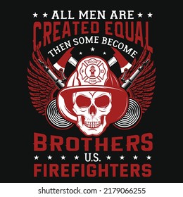 Firefighter tshirt desogn vector illustration
