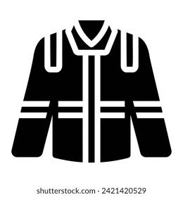 firefighter uniform Glyph Icon Background White