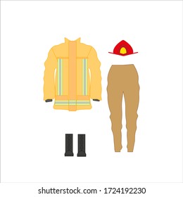 firefighter uniform. illustration for web and mobile design.