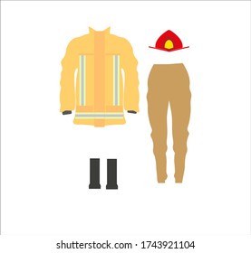 uniforme de bombero. ilustración para diseño web y móvil.