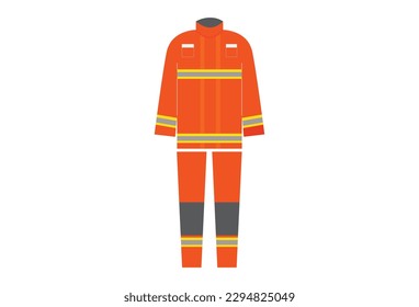 A firefighter uniform typically consists of a heavy-duty coat and pants made of fire-resistant materials such as Nomex, with reflective striping for visibility. The uniform may also include a helmet 