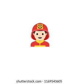 Firefighter vector flat illustration
