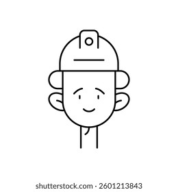 Firefighter Vector icon stock illustration