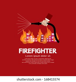 Firefighter Vector Illustration