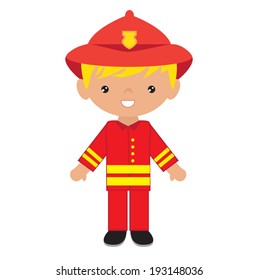 Firefighter vector illustration