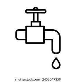 Firefighter Vector Line Icon Design