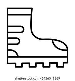 Diseño de iconos de línea de Vector de bombero