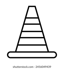 Firefighter Vector Line Icon Design