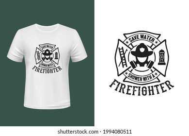 Firefighter vector t shirt design here