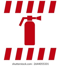 Firefighter Warning Sign, vector illustration