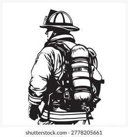 firefighter wearing helmet, suitable for firefighter, figure, helmet, job, hero, axe, black, danger, equipment, professional, protection, help, man, fire and more.