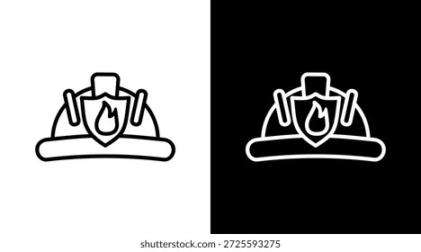 Vetor de conjunto de ícones brancos do Firefighter