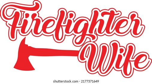 Firefighter Wife Thin Red Line Vector, background