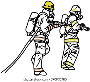 Firefighter Working.