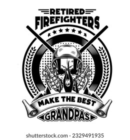 Firefighter-inspired t-shirt design featuring an American fighter helmet, grunge flag, and vintage axe. This print-ready template is perfect for creating stylish t-shirts, posters, banners, and gifts.