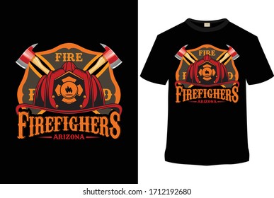 Firefighters Arizona T-shirt Design Vector