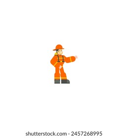 día del bombero pose Vector bombero