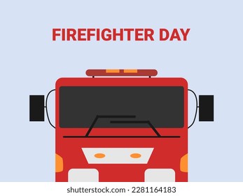 firefighters day vector illustration flat design