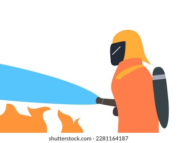 firefighters day vector illustration flat design