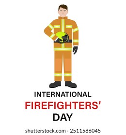 Firefighters. International Firefighters Day. Vector Illustration.
