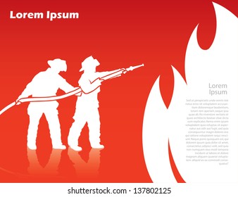 Firefighters - vector illustration