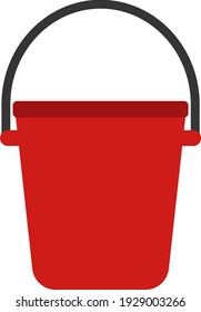 Cubo de lucha contra incendios, ilustración, vector sobre fondo blanco.