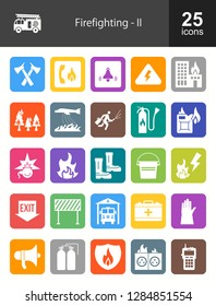 Firefighting Filled Icons