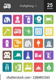 Firefighting Filled Icons