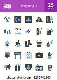 Firefighting Filled Icons