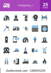 Firefighting Filled Icons