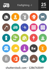Firefighting Filled Icons