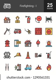 Firefighting Filled Icons