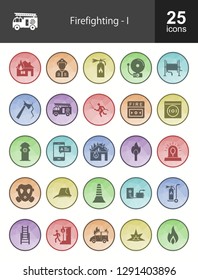 Firefighting Filled Icons