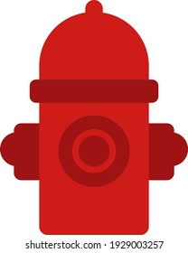 Firefighting firehydrant , illustration, vector on white background.