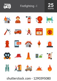 Firefighting Flat Icons