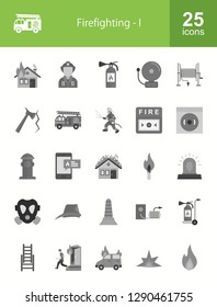 Firefighting Flat Icons