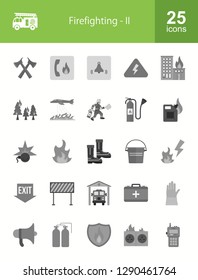 Firefighting Flat Icons