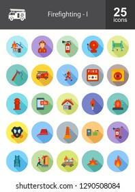 Firefighting Flat Icons